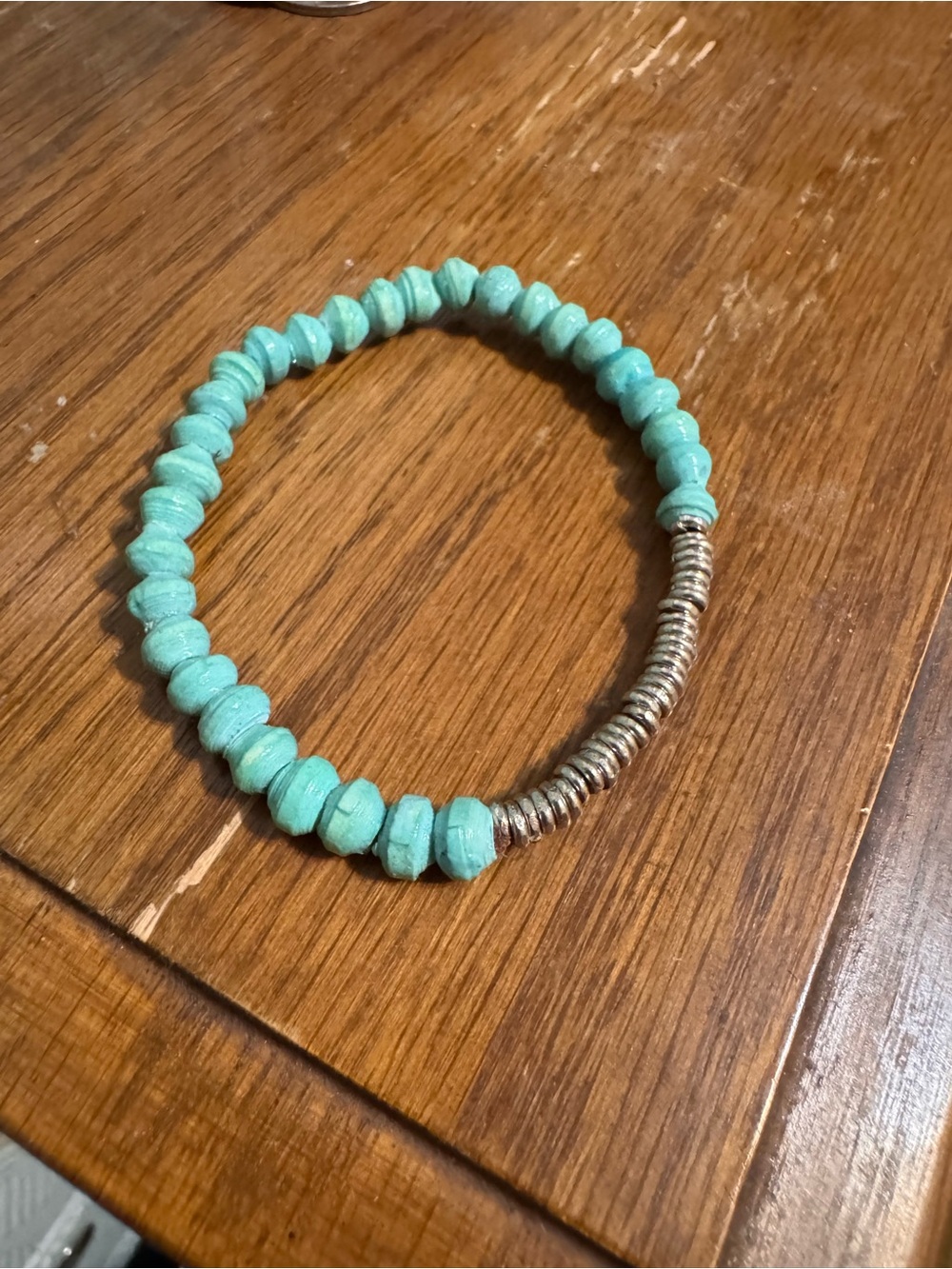Mint and silver Bracelet